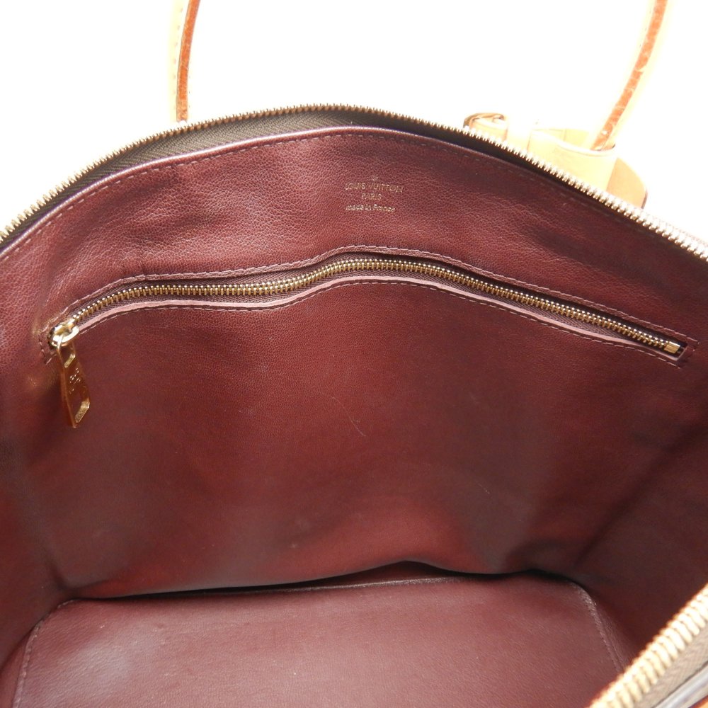 Louis Vuitton Monogram Lockit MM Brown Handbag