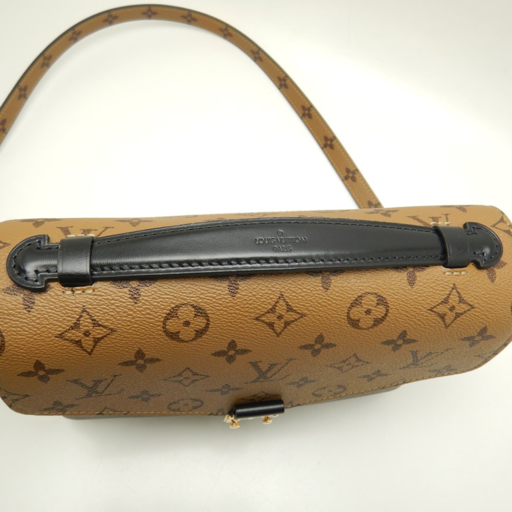 Louis Vuitton Monogram Reverse Pochette Metis MM 2WAY Bag Brown
