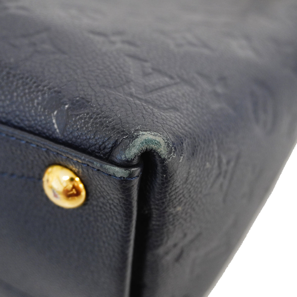 Louis Vuitton 2way Bag Monogram Implant V Tote MM Marine Rouge