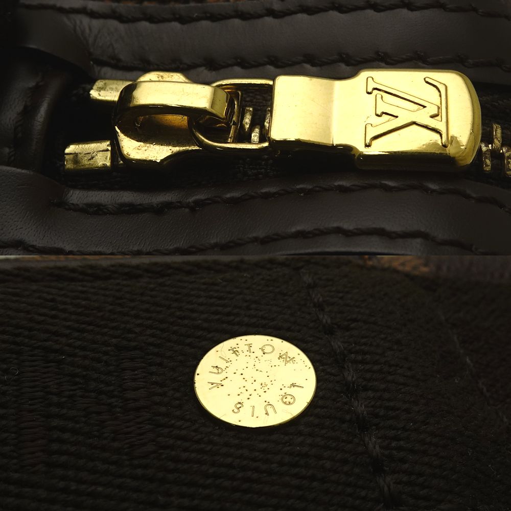 Louis Vuitton Damier Trotteur Ebene Shoulder Bag Brown