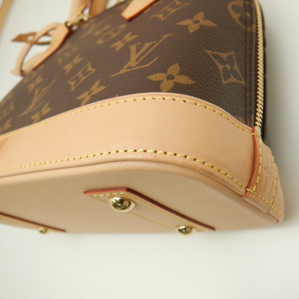 Louis Vuitton Monogram Alma BB Brown 2WAY Handbag