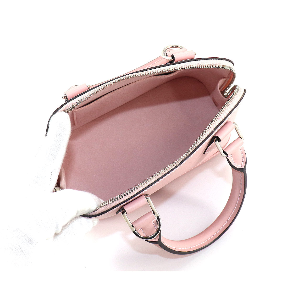 Louis Vuitton Epi Alma BB 2 Way Hand Shoulder Bag Leather Rose Ballerine