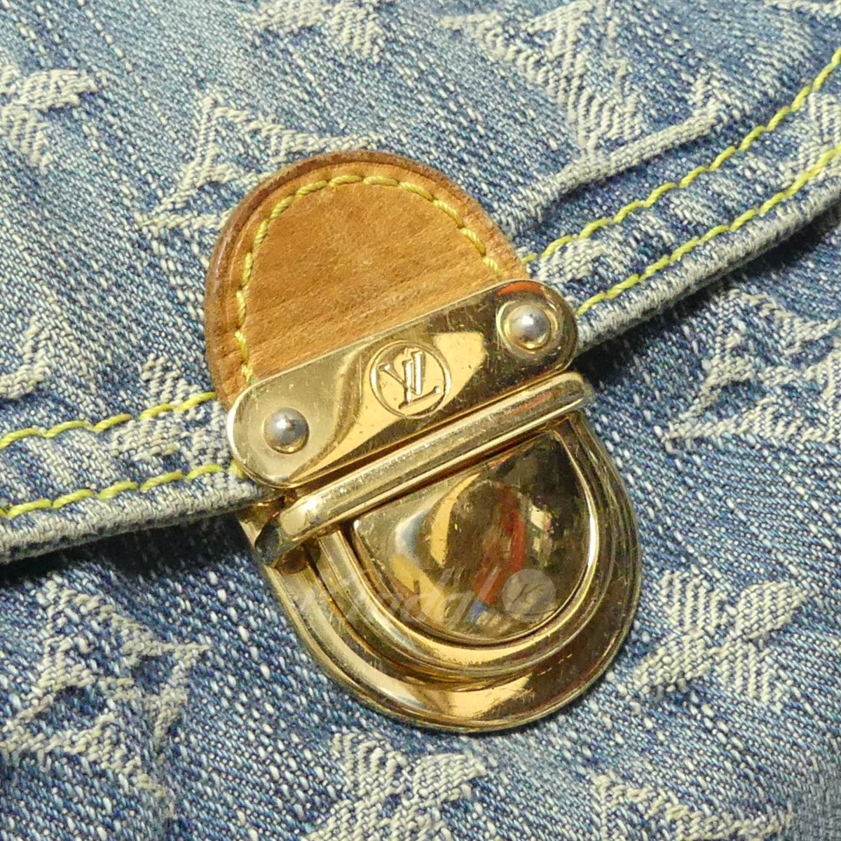 Louis Vuitton Mini Pleaty Monogram Denim Shoulder Bag Blue