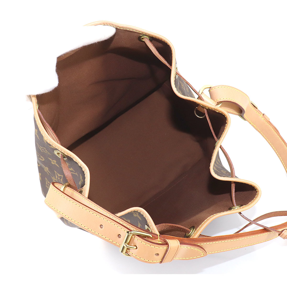Louis Vuitton Monogram Noe Shoulder Bag Brown Gold Hardware
