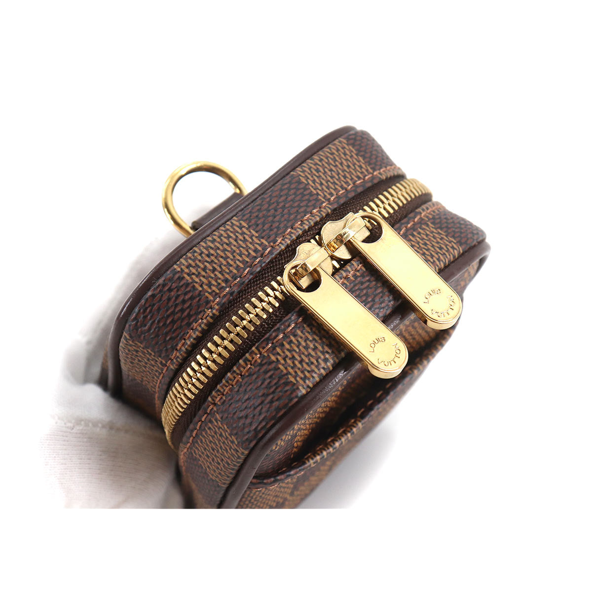 Louis Vuitton Damier Etui Okapi PM Pouch Ebene Gold Hardware