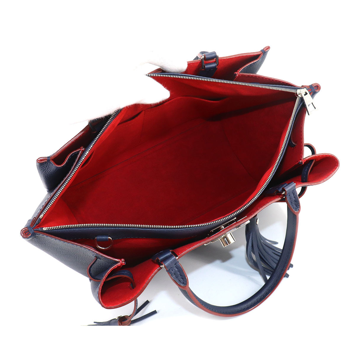 Louis Vuitton LockMe Shoulder Bag Leather Marine Rouge