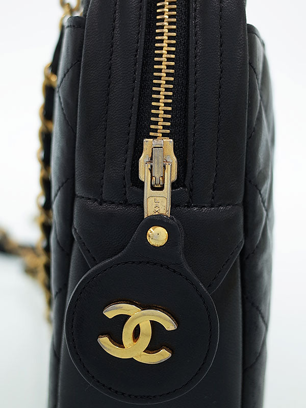 Chanel Matelasse Chain Shoulder Bag Black