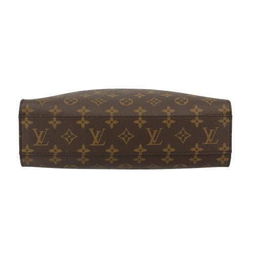 Louis Vuitton Monogram Sac Plat PM Tote Bag Brown