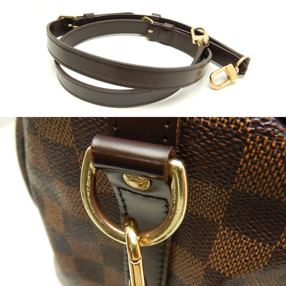 Louis Vuitton Damier Speedy Bandouliere 30 Ebene Boston Bag Brown