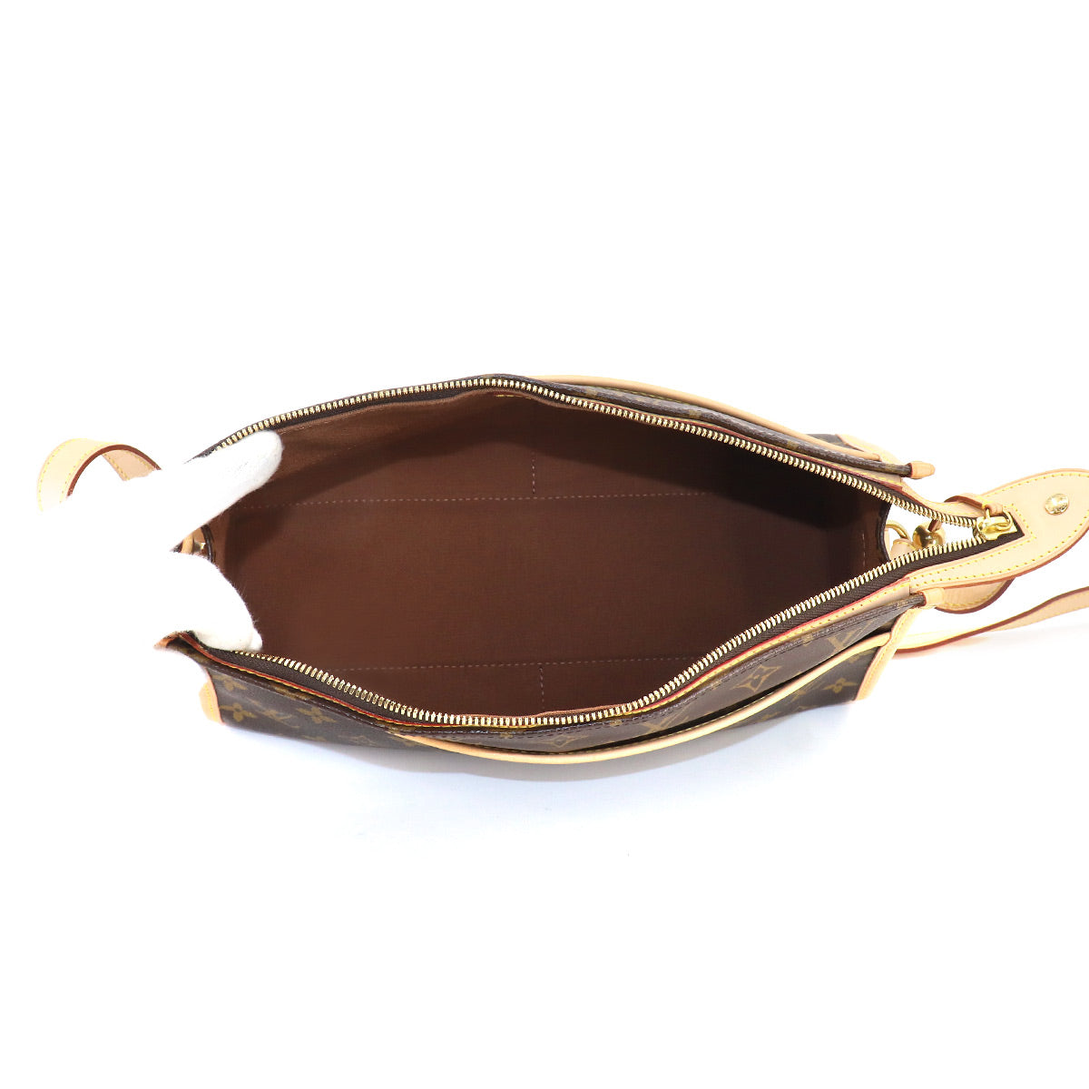 Louis Vuitton Monogram Popincourt Long Shoulder Bag Brown Gold Hardware