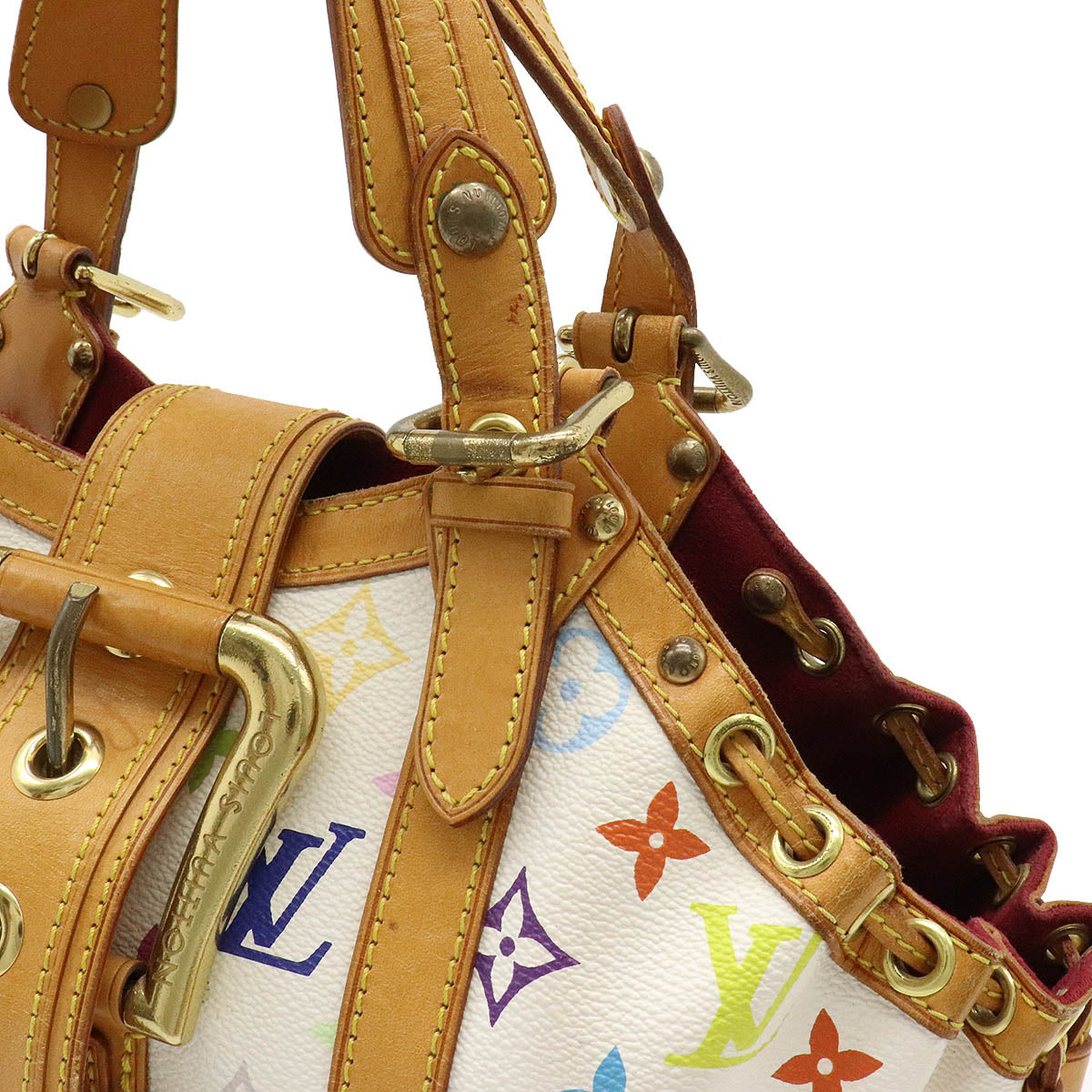 Louis Vuitton White Multicolor Theda PM Handbag