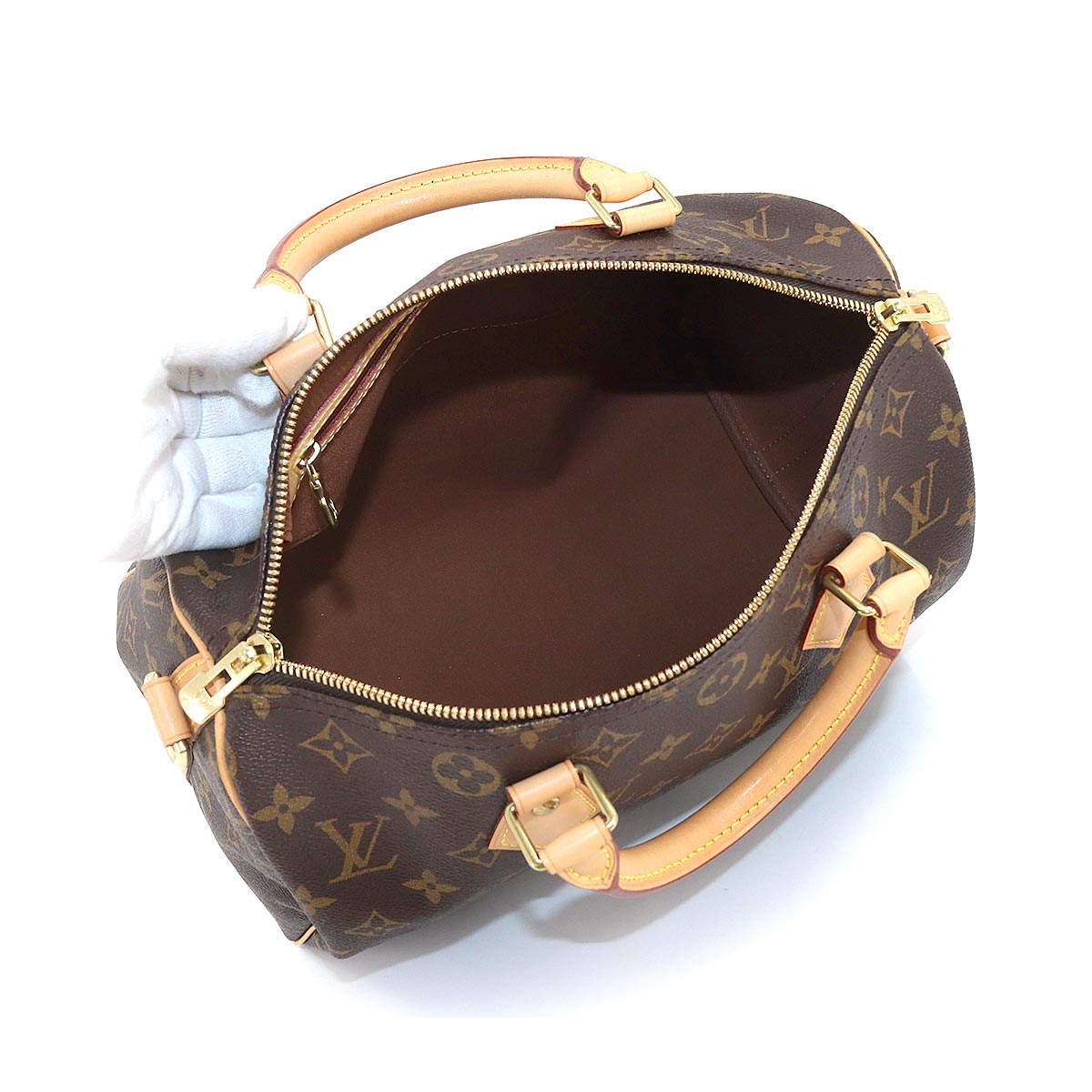 Louis Vuitton Monogram Speedy Bandouliere 30 2way Hand Shoulder Bag Brown