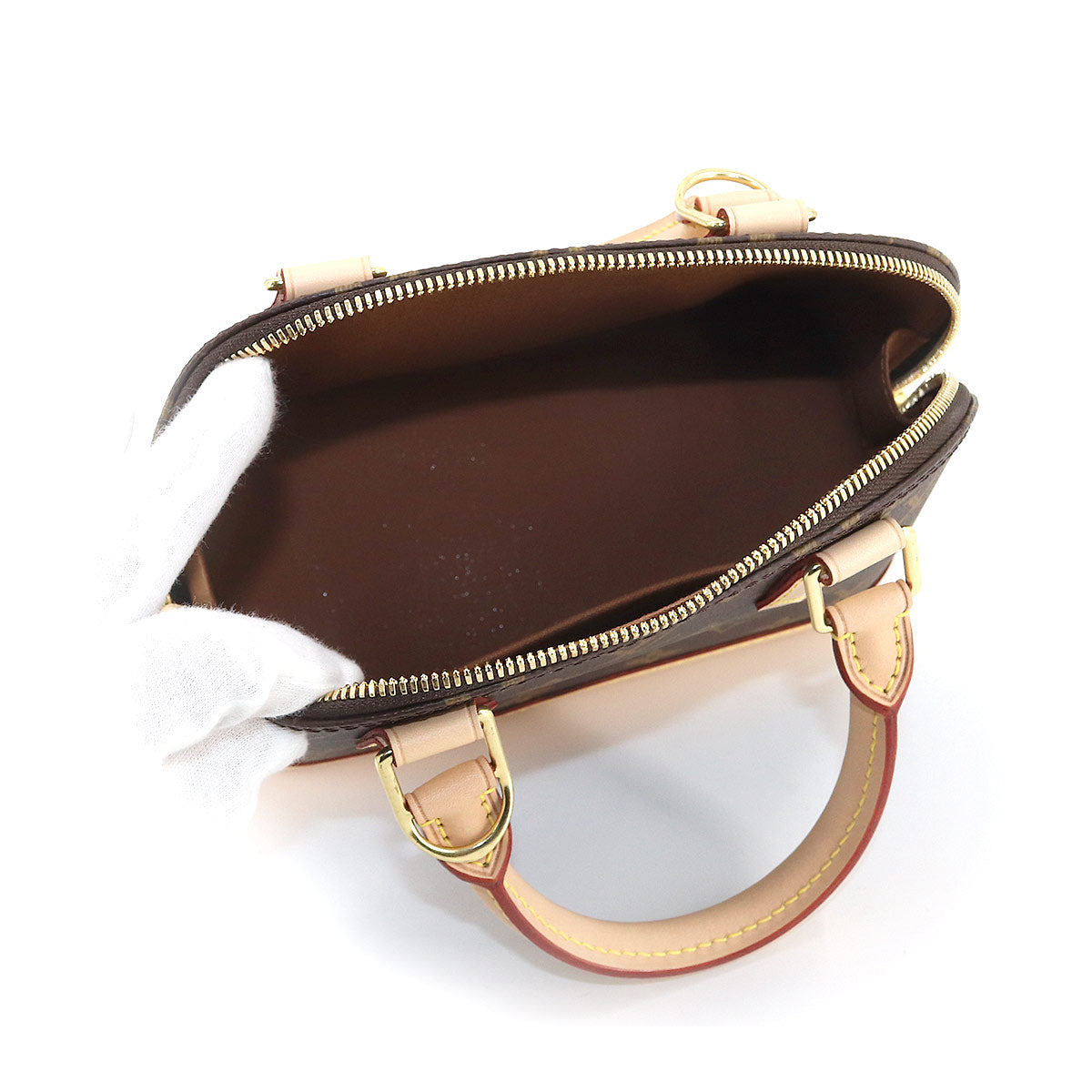 Louis Vuitton Monogram Alma BB 2 Way Hand Shoulder Bag Brown