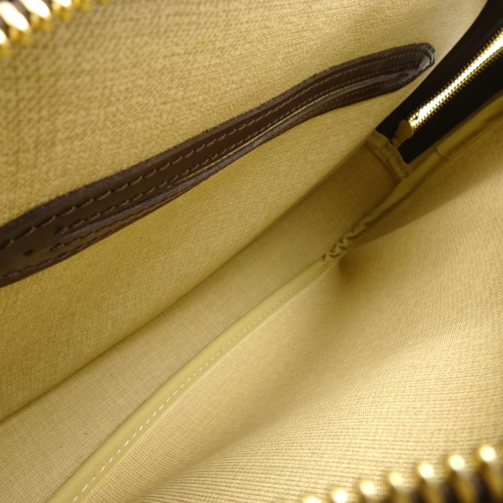 Louis Vuitton Damier Reporter PM Ebene Shoulder Bag Brown