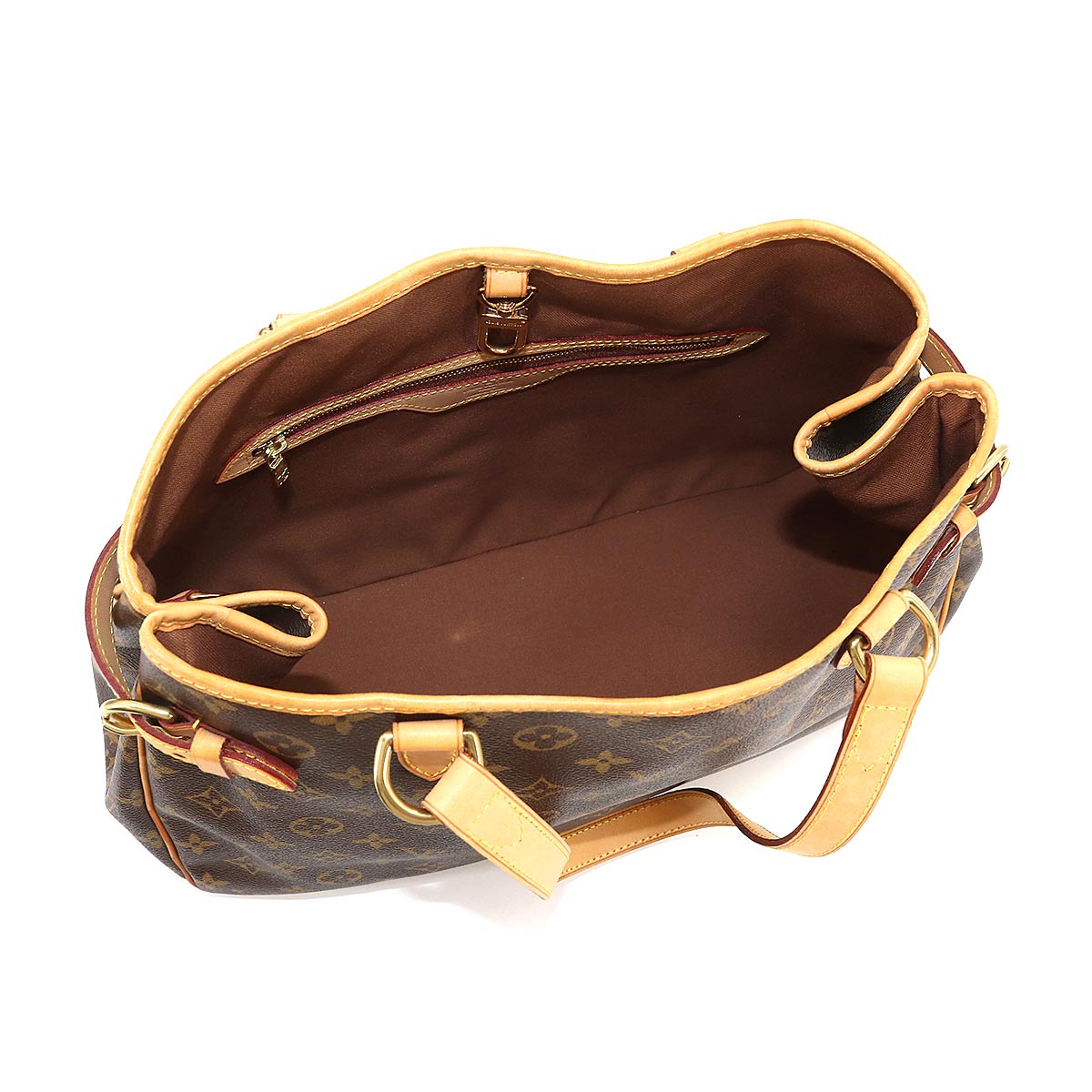 Louis Vuitton Monogram Batignolle Orizontal Tote Bag Brown Gold Metal Fittings