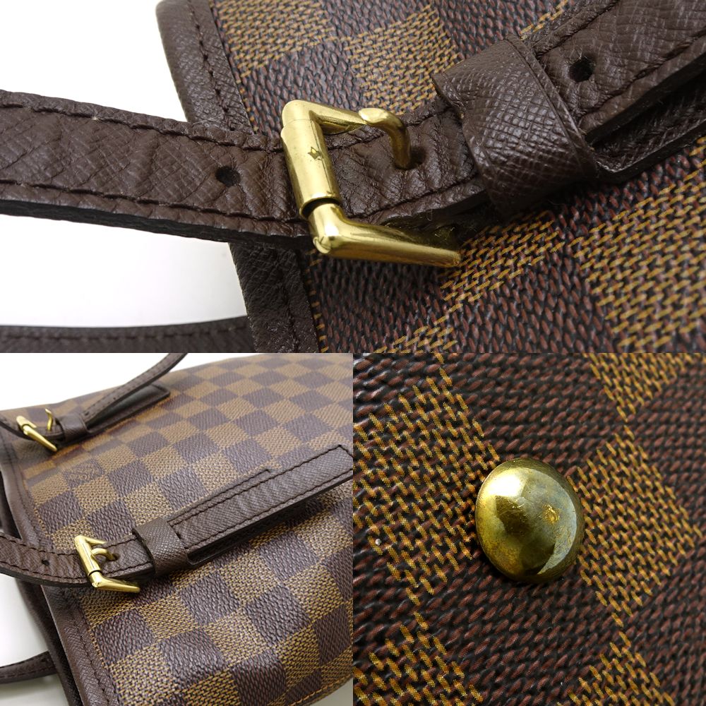 Louis Vuitton Damier Marais Ebene Shoulder Bag Brown