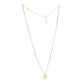Amelia Metal Karligraphy Necklace Gold