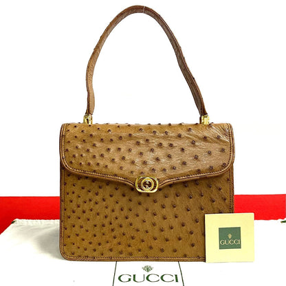 Gucci Old Gucci Ostrich Handbag