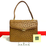 Gucci Old Gucci Ostrich Handbag