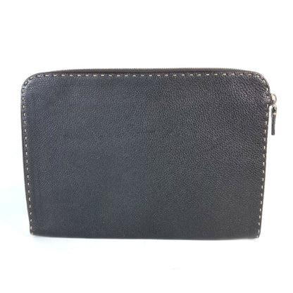 Fendi  Leather Clutch Bag Pouch (Pre-Owned)