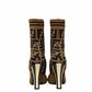 FENDI Brown & Black FF Motif Size EU 35 Ankle Boots