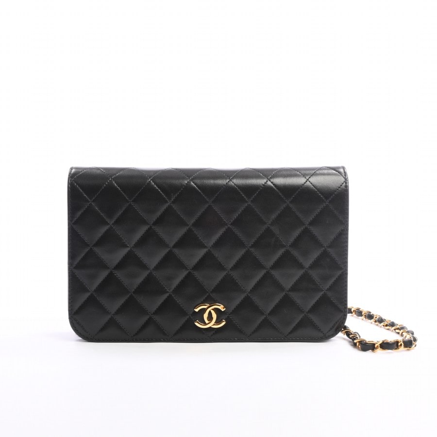 Chanel Chain Shoulder Bag Lambskin Black