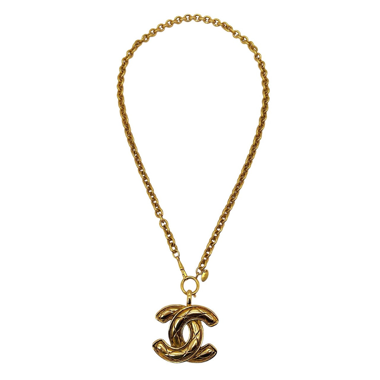 Chanel   Quilted CC Pendant Necklace