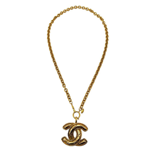 Chanel   Quilted CC Pendant Necklace