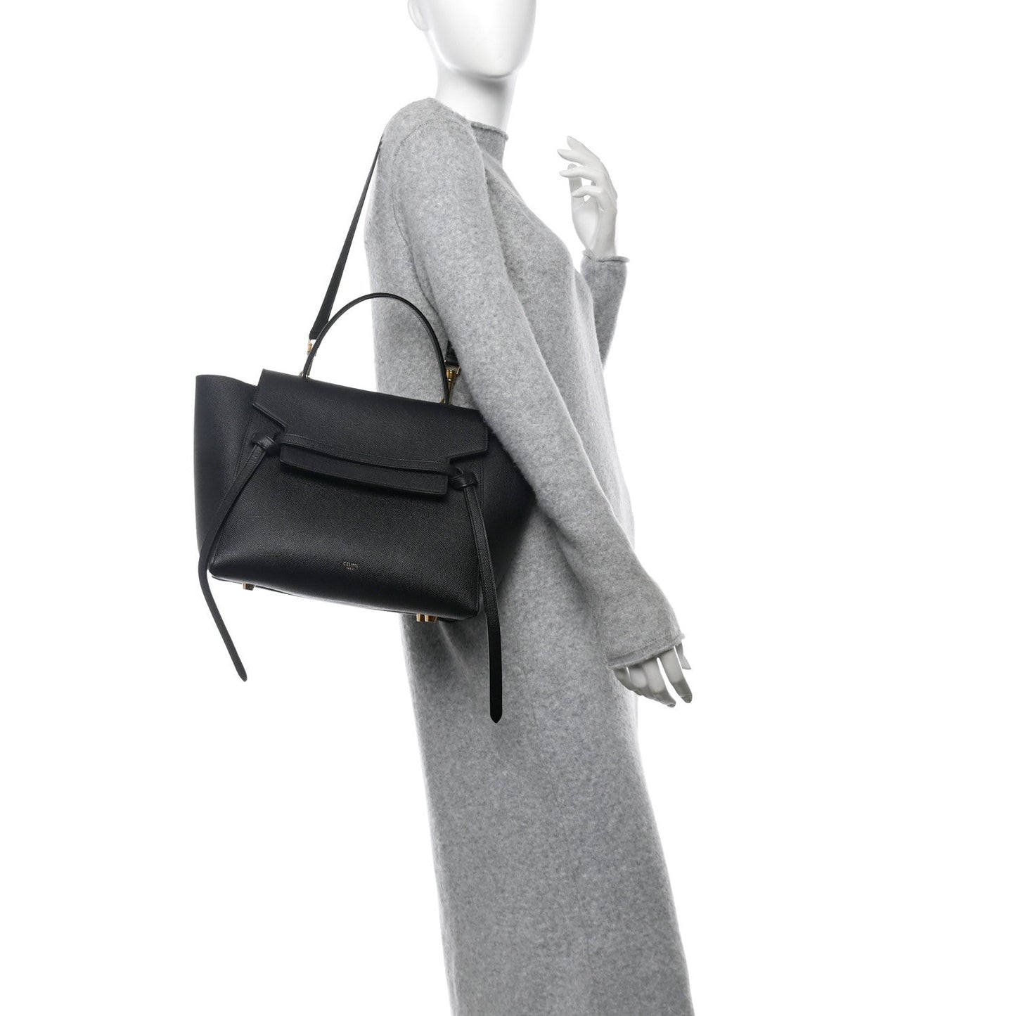 Celine Grained Calfskin Mini Belt Bag Black