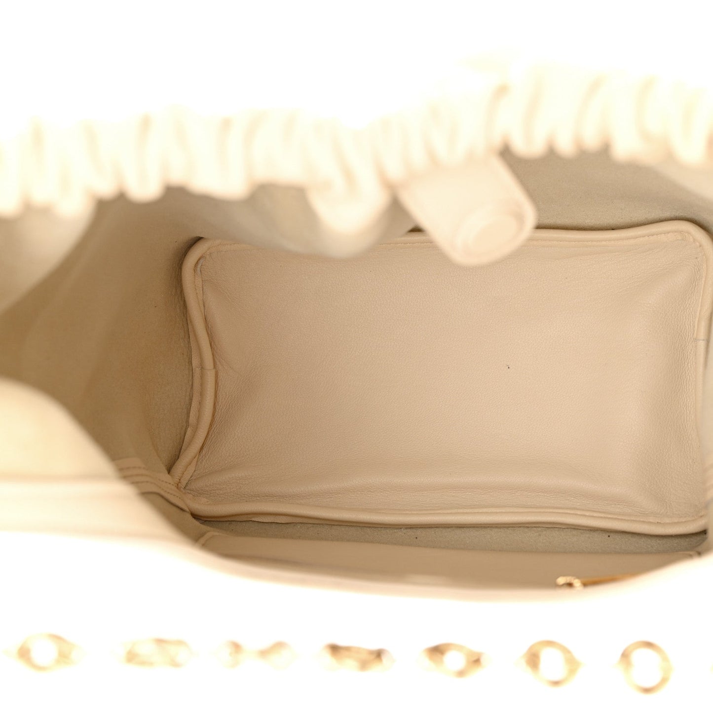 Loewe Buttery Nappa Lambskin Small Squeeze Bag Chalk