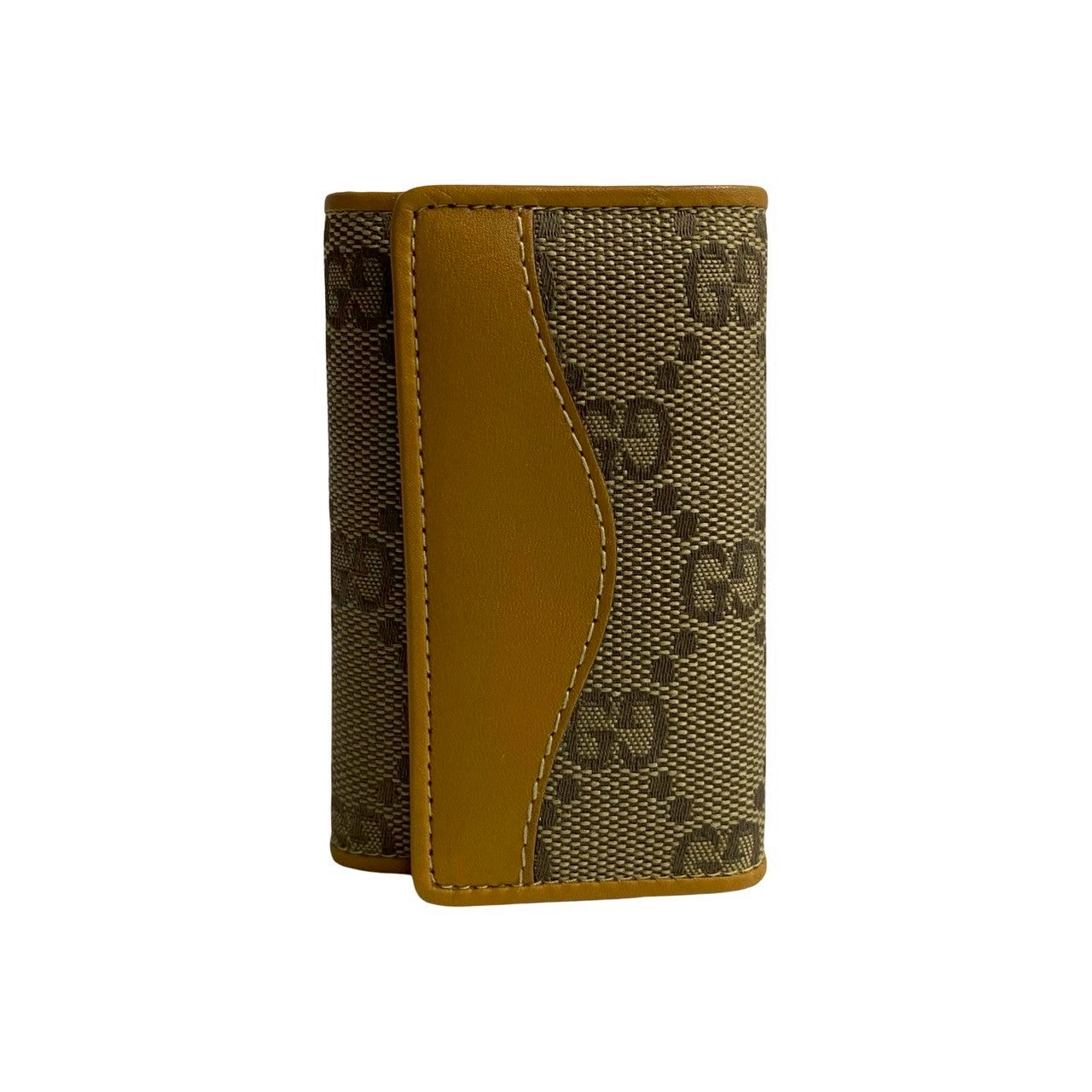 Gucci GG Logo Canvas Leather Key Case