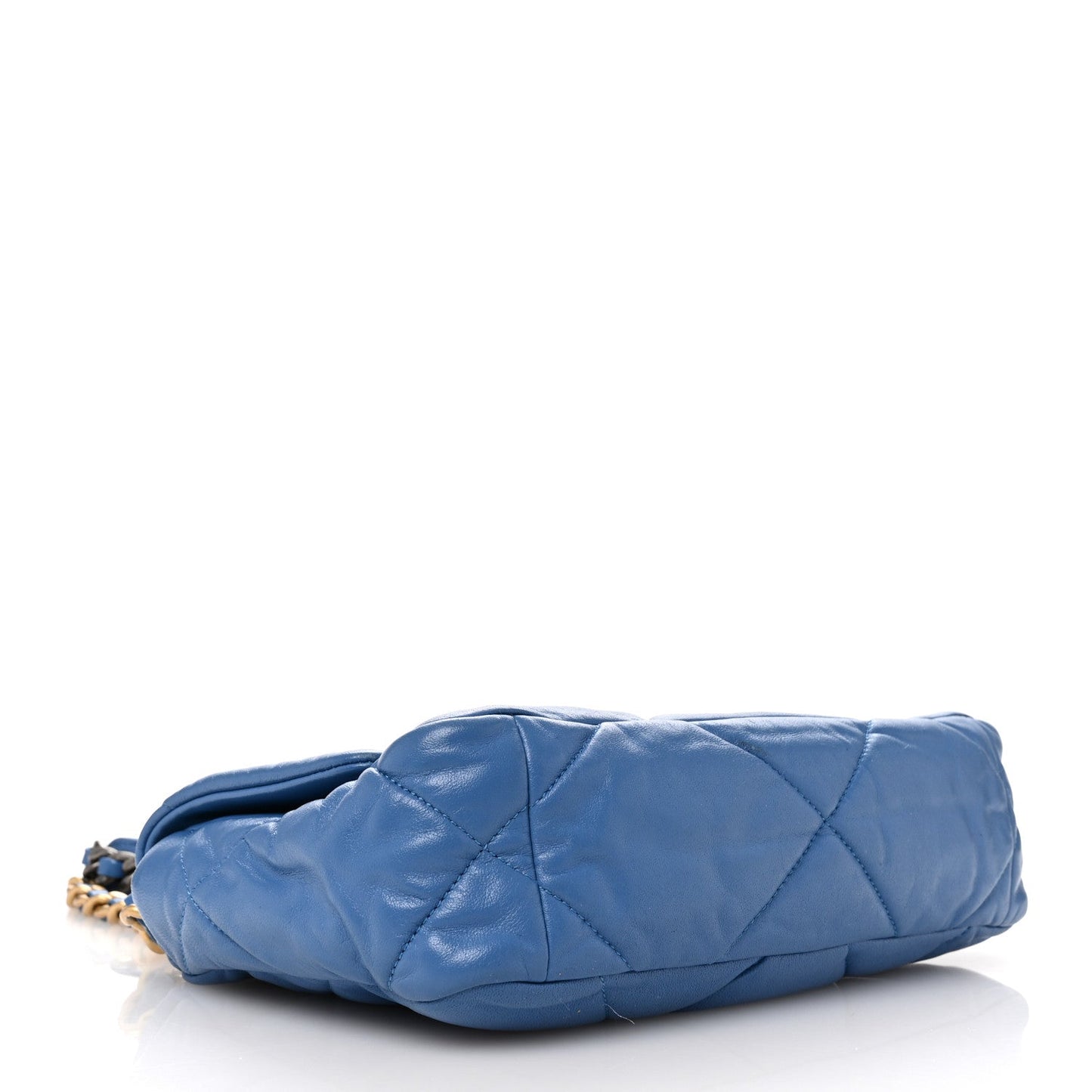 Amelia Lambskin Quilted Medium 19 Flap Blue