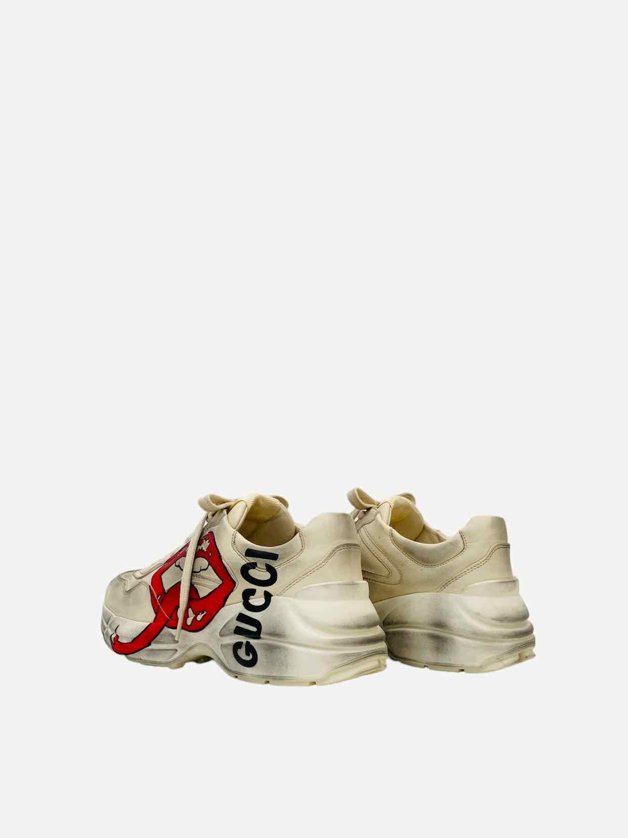 GUCCI Rython Off-white Mouth Print Size EU 37 Sneakers