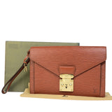 Louis Vuitton Sellier Drangonne  Leather Clutch Bag