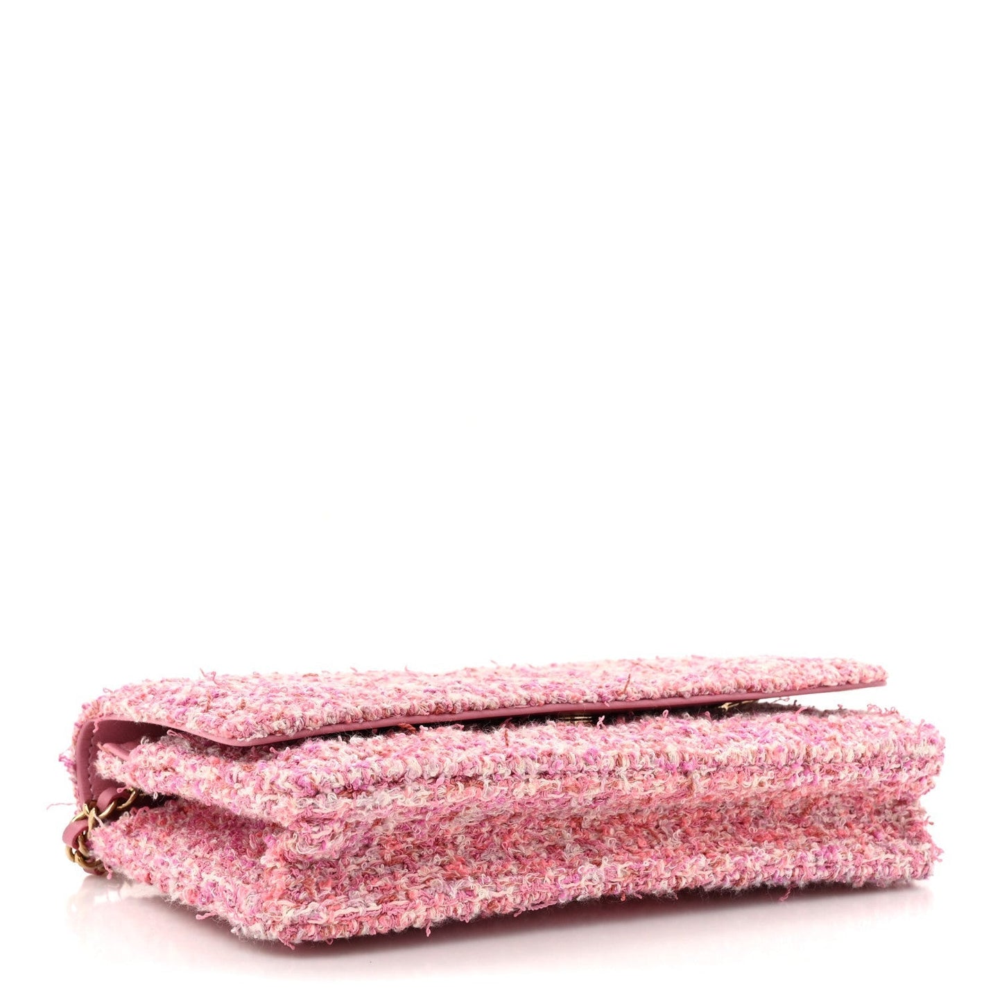 Amelia Tweed Quilted Wallet On Chain WOC Pink