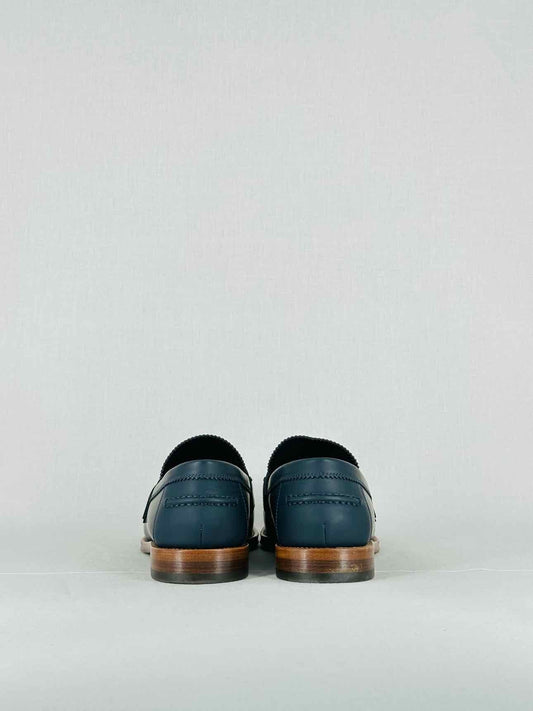 LOUIS VUITTON Navy Blue Size EU 42 Loafers