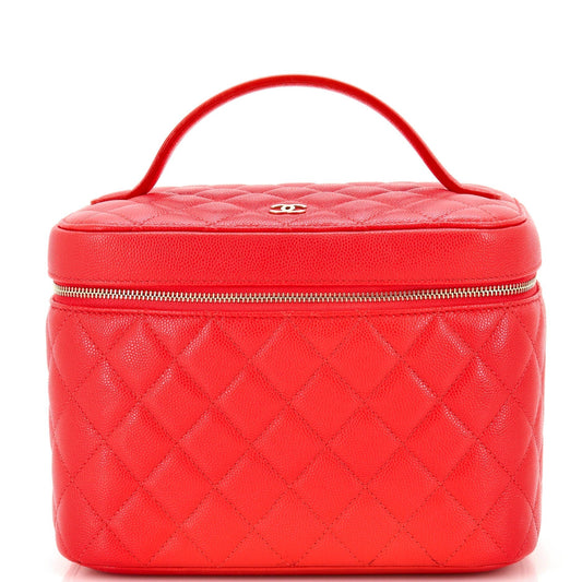 CHANEL Classic Vanity Case Quilted Caviar Medium