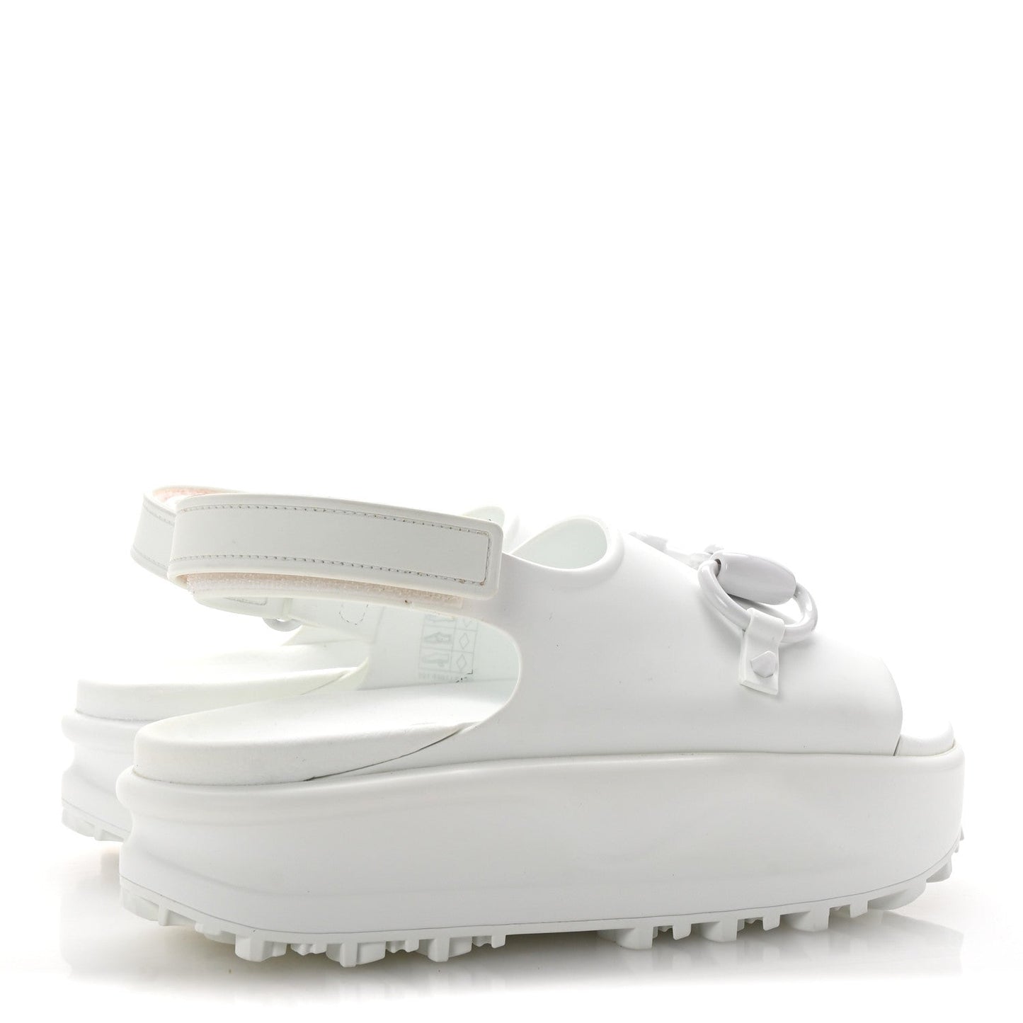 Amelia Soft Rubber Horsebit Touch Womens Strapped Sandals 37 Great White