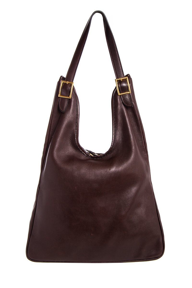 Luxury Hermes Brown Leather Hobo