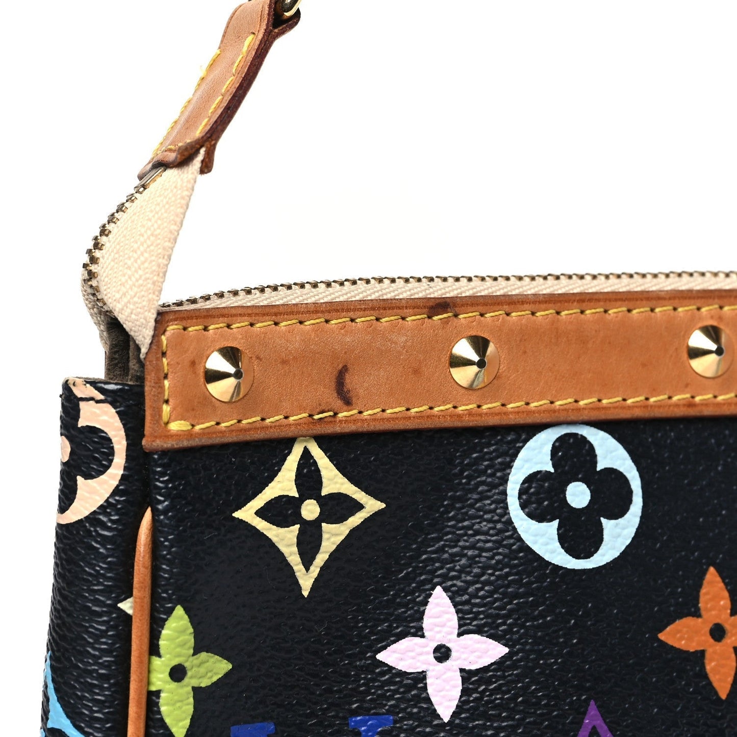 Louis Vuitton Monogram Multicolor Pochette Accessories Black