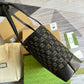 GG TOTE BAG Handbag BLACK WATERPROOF FABRIC 631685