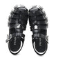 Prada Foam Rubber Triangle Logo Monolith 55mm Cage Sandals 39 Black