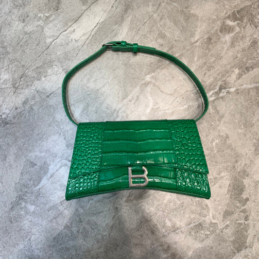 BLN-Ciaga Hourglass Handbag In Green, For Women,  Bags 9.8in/25cm