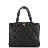 CHANEL   CC Lock Pocket Tote Quilted Caviar Small