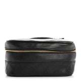 Amelia Lambskin Vanity Cosmetic Case Black