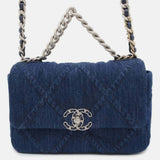 Blue Denim Chanel19 Matelasse Chain Shoulder Bag