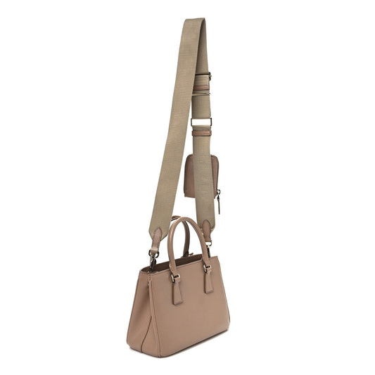 Prada Saffiano Lux Micro Galleria Shoulder Bag Cammeo