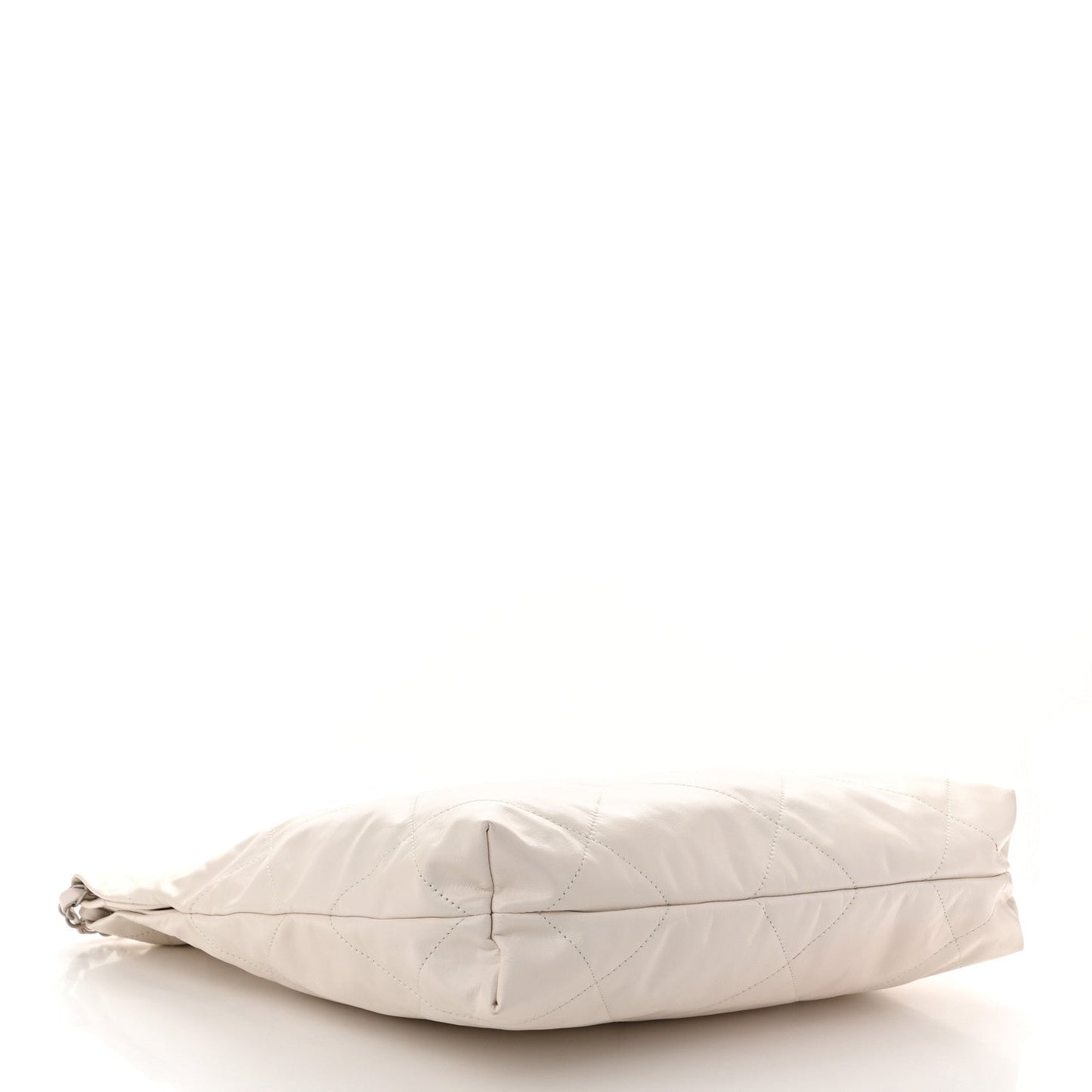 Amelia Shiny Calfskin Quilted Small 22 White