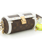 Louis Vuitton White & Brown Papillon Trunk Handbag