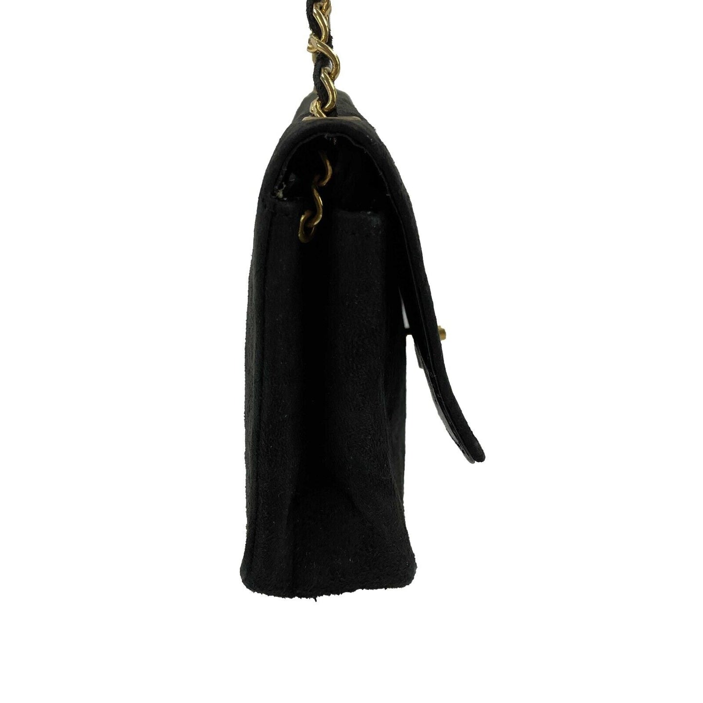 CHANEL -   Suede Medium Flap Bag Chain CC Turnlock Crossbody